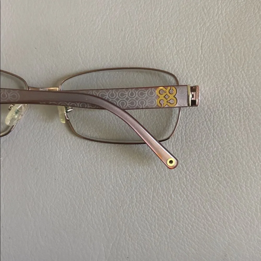 Coach Eyeglasses Frames LOUISE 1009 TAN Brown Square Full Rim Cat Eye 52-15-135
